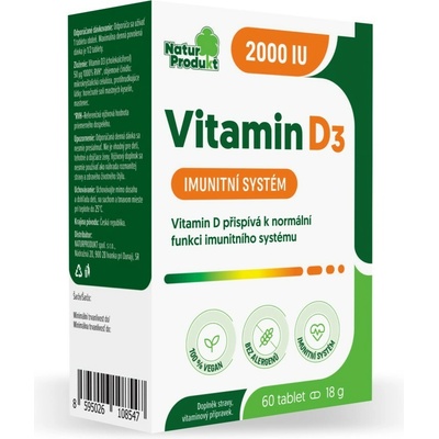 Naturprodukt Vitamín D3 2000 IU 60 tabliet