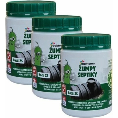 Baktoma Bacti ZS Bakterie do žump a septiků AKCE 3 x 0,5 kg – Zboží Dáma Baktoma Bacti ZS Bakterie do žump a septiků AKCE 3 x 0,5 kg – Zboží Dáma
