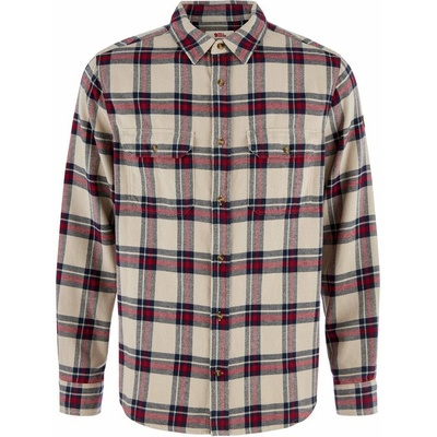Fjällräven Övik Heavy flanelová košile M light fossil-deep red