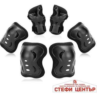 Paolo Детски наколенки РА423 - 6бр / к-т - ЧЕРНИ (72863)