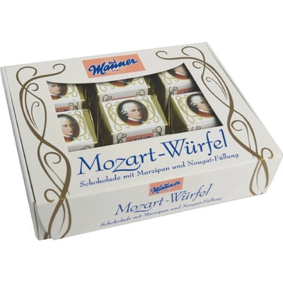Manner Mozart-Wurfel čokoládové kostičky s marcipánem a nugátem 118 g