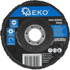 GEKO Шлифовъчен диск от нетъкан текстил Clean&Strip 125x22, 2mm, черен 81789 (G00385A)