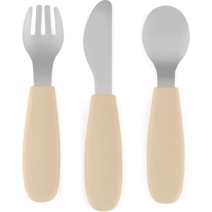 Petite&Mars Take&Match Stainless Steel Cutlery Set прибор за деца Desert Sand 12m+ 3 бр