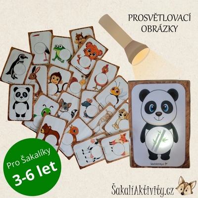 PROSVĚTLOVACÍ OBRÁZKY - Čím se živí zvířátka? Provedení: Komplet - hotové aktivity k okamžitému použití