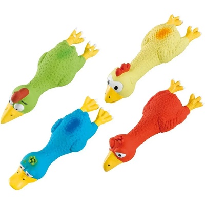 Ferplast Ducks - Кучешка играчка от латекс - пате със звуков ефект, 18 x 6 x h 4 см