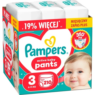 Pampers Active 3 214 ks