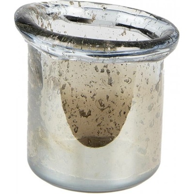 Zelený skleněný svícen na čajovou svíčku Sandy – 10x9 cm