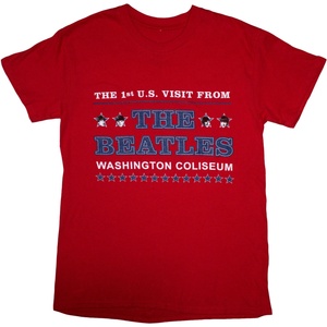 The Beatles Washington '64 Stars Setlist (Back Print) Red M Риза (BEATTEE649MR02)