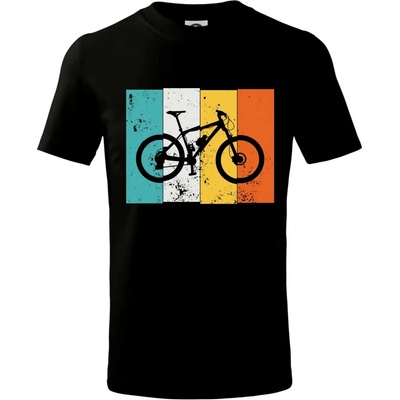 Vintage cycle tričko dětské bavlněné černá