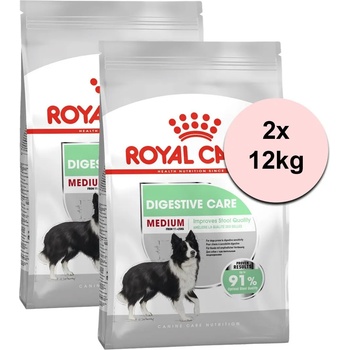 Royal Canin Medium Digestive Care гранули за средни кучета с чувствително храносмилане 2 x 12 кг