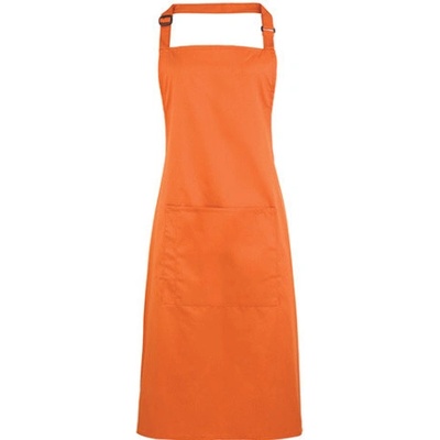 Premier Workwear Pracovná zástera za krk s vreckom PR154 Terracotta Pantone 159 72 x 86 cm