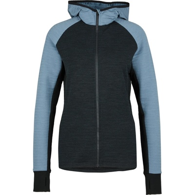 Stoic Дамско вълнено яке Stoic Women's MerinoFleece260 FlenSt. Zip Hoody Merino hoodie - Glacier Blue / Black Melange (105-6684-0412)
