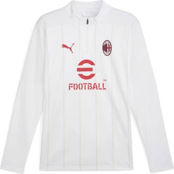 Image 1 of PUMA Горнище с цип Puma AC Milan Prematch Quarter Zip Top Adults - White Putty