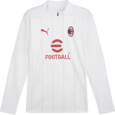 PUMA Горнище с цип Puma AC Milan Prematch Quarter Zip Top Adults - White Putty