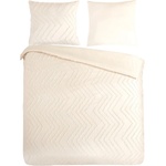 Good Morning Кремаво двойно удължено спално бельо от микрофибър 200x220 cm Pure Zigzag - Good Morning (10061.01.02)
