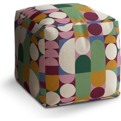 Sablio Taburet Cube Farebná rovnováha - 50x50x50 cm