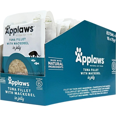 Applaws Cat tuňák a makrela jelly 16 x 70 g