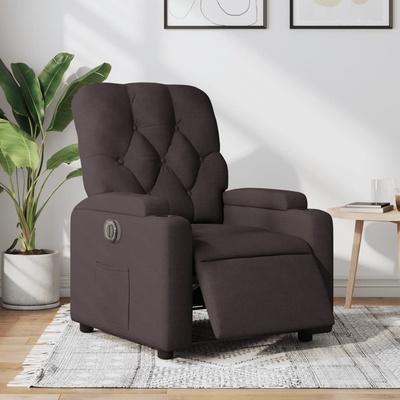 VidaXL 3073621 elektrické polohovací tmavě hnědé textil – Zboží Dáma