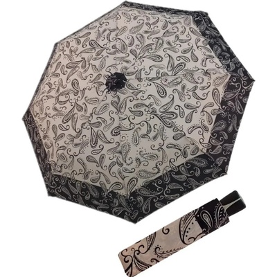 Doppler Fiber Mini Black White paisley dámský skládací deštník 726465BW03 bílá
