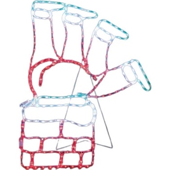 ACA Lighting LED Vianočný Santa + Komín 264 LED IP44