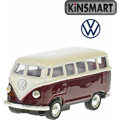 Kinsmart 1962 VW Classical Bus vínový 1:64