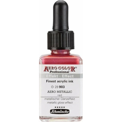 Schmincke Aero Color akrylový atrament Professional Effect 903 Aero metallic červená