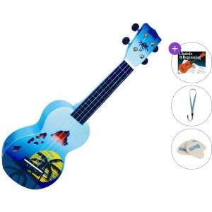Mahalo Hawaii Standard SET Hawaii Blue Burst Сопрано укулеле (MD1HA-BUB-STANDARD-SET)