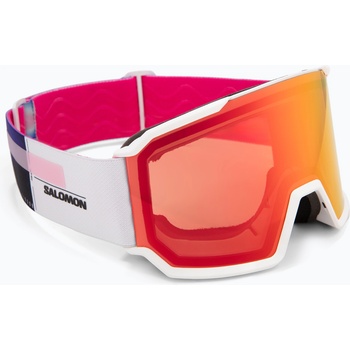 Salomon Скиорска маска Salomon S/View 3 white/ml mid red
