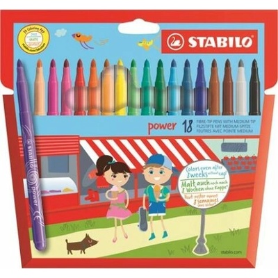 Stabilo Power 18 rôznych farieb 18ks