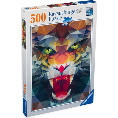 Ravensburger Пъзел Ravensburger от 500 части - Многоъгълен лъв (16984)