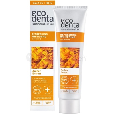 EcoDenta REFRESHING WHITENING bieliaca s jantárovým extraktom 100 ml