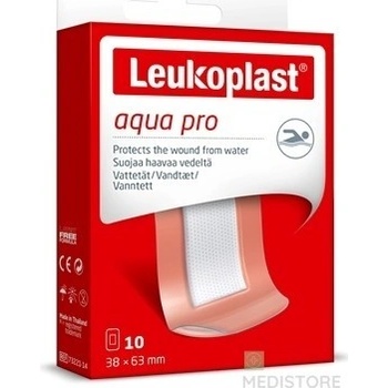 Leukoplast Aqua Pro náplasť na rany vodeodolná 38 x 63 mm 1 x 10 ks