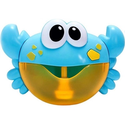 Bublinkový krab vyrába bublinky penu vo vani modrý