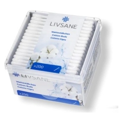 Livsane Bavlnené Vatové tyčinky papierové 1x200 ks