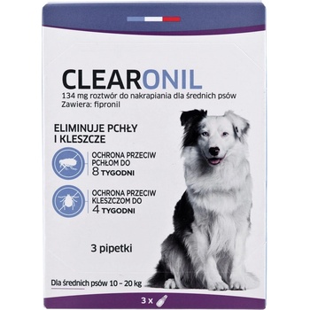 Froncodex Clearonil Medium breed kapky proti parazitům pro psy 3 x 134 mg