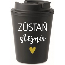 Giftela ZŮSTAŇ STEJNÁ černý termohrnek 300 ml