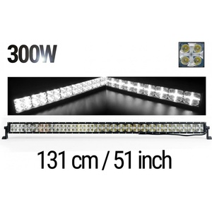  LED Bar 131 см - ЛЕД Диоден Бар Прожектор с дневна светлина CROSS DRL 300W, 12V/24V с 2 режима на работа