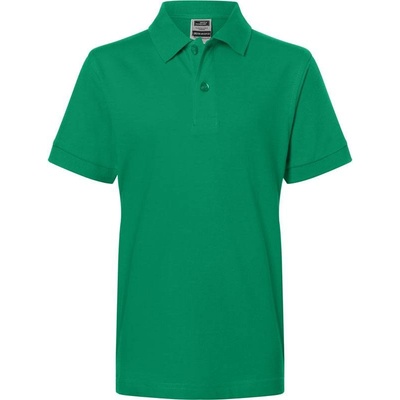 James & Nicholson JN 70K Piqué detské polo tričko zelená irish