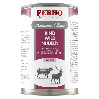 Perro Premium Menue Junior Hovädzie divina & Rezance 410 g