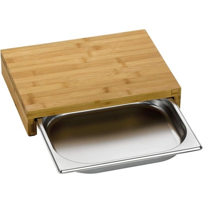 kela 27 х 36 см бамбукова дъска за рязане със стоманен контейнер KELA модел Kenina