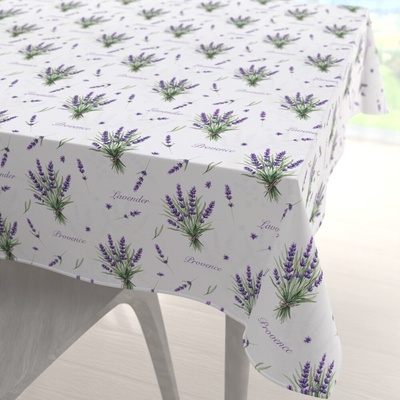 Biante čtvercový ubrus Rongo RGP-508 Snítky levandulí Provence na bílém 50x50cm