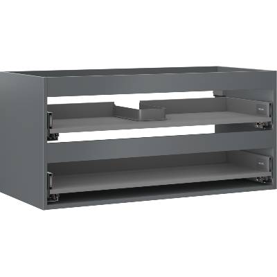 Box-A корпус за шкаф под мивка 100 см, 2 чекмеджета, графит мат - 91AX0-1000-470-2-66 (91AX0-1000-470-2-66)