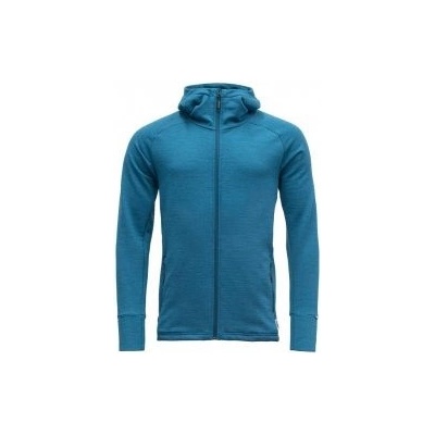 Devold mikina s kapucí Nibba Merino Jacket Hoodie blue melange