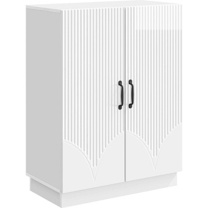 vidaXL Служебен шкаф Бял гланц 66 x 34, 5 x 87 см Инженерна дървесина (895279)