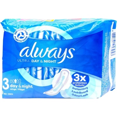 Always Ultra Day & Night 3 hygienické vložky 9 ks