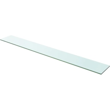 vidaXL Плоча за рафт, прозрачно стъкло, 110 x 15 см (243848)