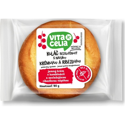 Vitacelia Koláč bezgluténový s náplňou krémovou a ríbezľovou 90 g