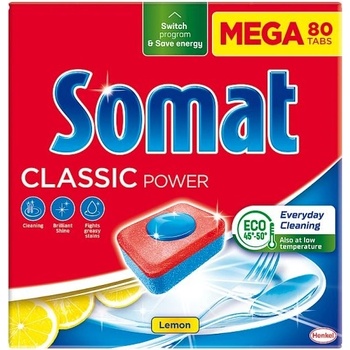 Somat Classic Power Lemon tablety do automatické myčky na nádobí 80 ks 1328g