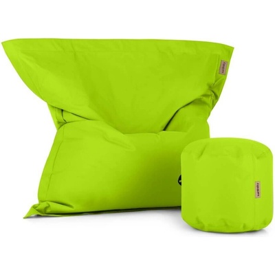 SakyPaky set Kanafas sedací vak s taburetem limeta