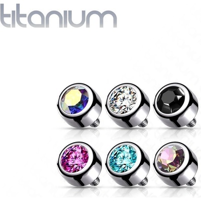 Šperky4U náhradní kamínek k dermálu titan TIT1089-04K